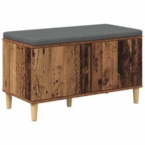vidaXL Ławka w przedpokoju z poduszką Stare drewno 80 x 38 x 46 cm