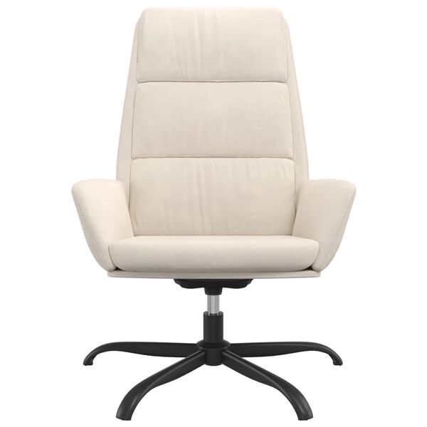 vidaXL Fotel, kremowy, obity aksamitem