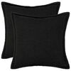 vidaXL Poszewka na poduszkę 2 szt. HOUTEN Czarny 80 x 80 cm Boucl&eacute;