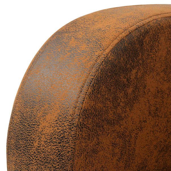 vidaXL Fotel, brązowy, sztuczna skóra zamszowa