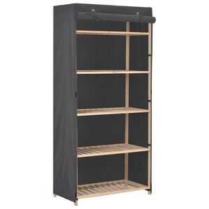 vidaXL Szafa, szara, 79 x 40 x 170 cm, materiałowa