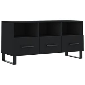 vidaXL Szafka pod TV, czarna, 102x36x50 cm, materiał drewnopochodny