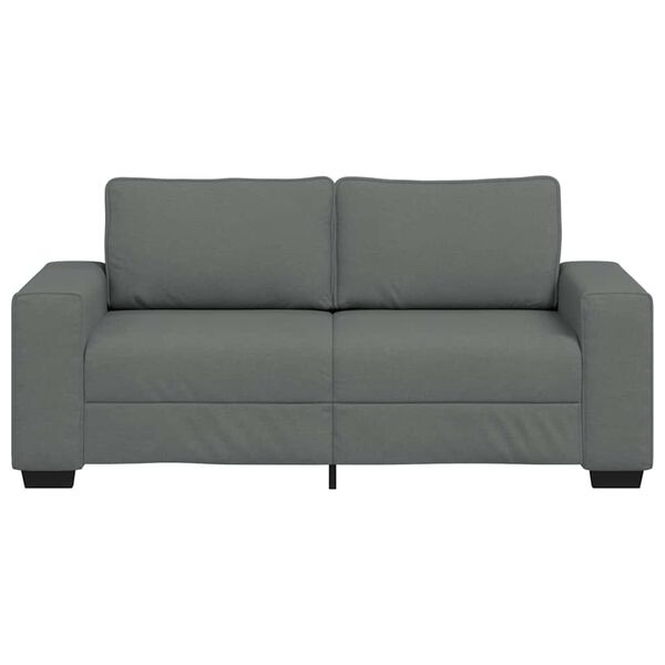 vidaXL Sofa 2-osobowa, ciemnoszara, 180x77x82 cm, tapicerowana tkaniną
