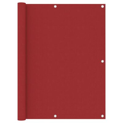 vidaXL Parawan balkonowy, czerwony, 120x300 cm, tkanina Oxford