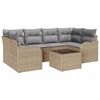 vidaXL Zestaw Sof na Ogr&oacute;d Beżowy 55 x 55 x 37 cm polirattan