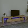 vidaXL Szafka pod TV z oświetleniem LED, dąb sonoma 215x36,5x40 cm