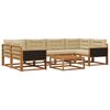 vidaXL Zestaw sof na zewnątrz z poduszką 7 pcs Naturalny i Beżowy