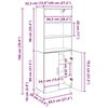 vidaXL Highboard Czarny Dąb 69,5 x 32,5 x 180 cm