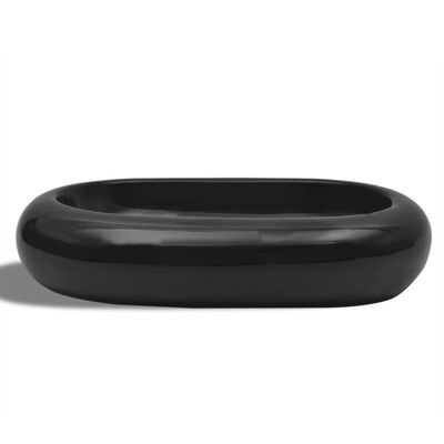 Umywalka ceramiczna owalna czarna