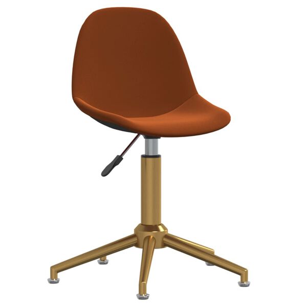 vidaXL Obrotowe krzesła stołowe, 2 szt., brązowe, aksamitne