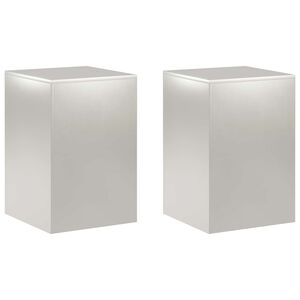 vidaXL Stojak na rośliny 2 pcs srebrny 40 x 40 x 60 cm Stal