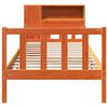 vidaXL Łóżko z regałem, bez materaca, woskowy brąz, 75x190 cm, drewno