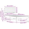 vidaXL Ramka łóżka z tapicerowanym wezgłowiem Jasnoszary 100 x 200 cm
