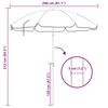 vidaXL Parasol plażowy Niebieski i biały 206 x 206 x 212 cm