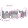 vidaXL 4-cz. zestaw mebli do ogrodu, poduszki, szary rattan PE