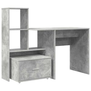 vidaXL Biurko Betonowy szary Drewno inżynieryjne 131,5 x 50 x 106,5 cm
