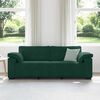 vidaXL Sofa 3-osobowa, ciemnozielona, 220x77x82 cm, aksamit