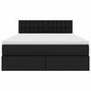 vidaXL Ł&oacute;żko z miejscem do przechowywania Czarny 140 x 200 cm