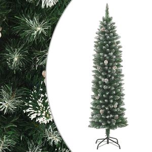 vidaXL Sztuczna, wąska choinka ze stojakiem, 120 cm, PVC
