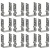 vidaXL Kotwy do słupk&oacute;w, 12 szt., srebrne, 10x6x15 cm, stal