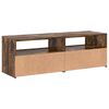 vidaXL Szafka pod TV z oświetleniem LED, przydymiony dąb, 120x35x40 cm