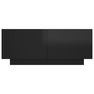 vidaXL Szafka nocna, wysoki połysk, czarna, 100x35x40 cm, płyta