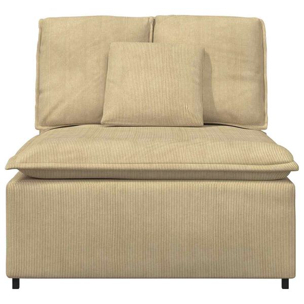 vidaXL Modułowy moduł centralny sofy z poduszkami Szarozielony