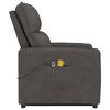 vidaXL Podnoszony fotel masujący, ciemnoszary, obity mikrofibrą