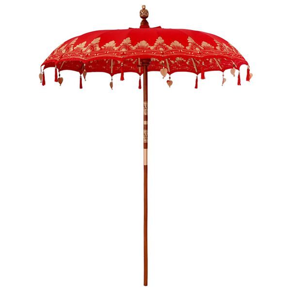 vidaXL Baliński Parasol Czerwony 185 x 185 x 260 cm