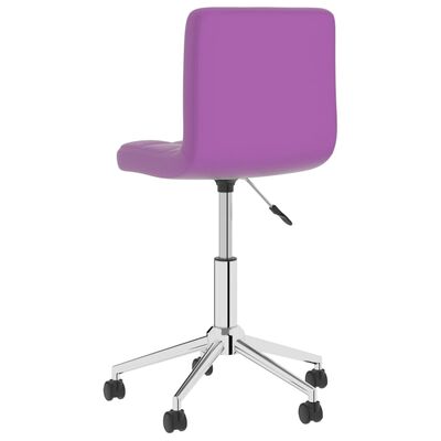 vidaXL Obrotowe krzesła stołowe, 4 szt., fioletowe, sztuczna skóra