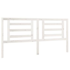 vidaXL Wezgłowie ł&oacute;żka, białe, 186x4x100 cm, lite drewno sosnowe