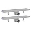 vidaXL Odpływ prysznicowy liniowy, 2 szt., 530x140 mm, stal nierdzewna
