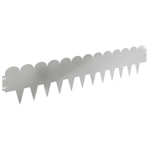 vidaXL Krawężnik do trawnika 30 szt. 103 x 20 cm Stal srebrny