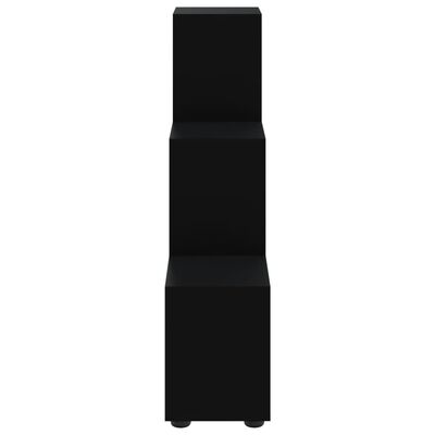 vidaXL Regał schodkowy, czarny, 107 cm, materiał drewnopochodny