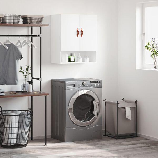 vidaXL Szafka wisząca, biała, 60x31x70 cm, materiał drewnopochodny