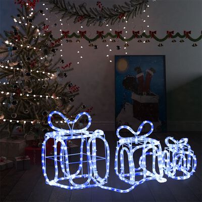 vidaXL Dekoracja świąteczna: prezenty ze 180 LED, do domu i ogrodu
