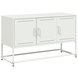 vidaXL Szafka pod telewizor, biała, 100,5x39x60,5 cm, stalowa