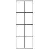 vidaXL Drzwi przesuwne, czarne, 76x205 cm, szkło ESG i aluminium