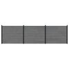 vidaXL Panel ogrodzeniowy 3 pcs WPC i aluminium Szary