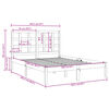 vidaXL Rama ł&oacute;żka, lite drewno, 160 x 200 cm