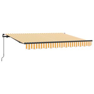 vidaXL Markiza wysuwana Ż&oacute;łty 250 x 200 cm tkanina