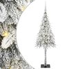 vidaXL Choinka z 150 diodami LED z podstawą Biały 120 cm PE i stal