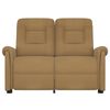 vidaXL Rozkładany fotel masujący, 2-os., kolor taupe, obity mikrofibrą
