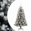 vidaXL Sztuczna choinka na zawiasach z bombkami 120 cm 150 LED