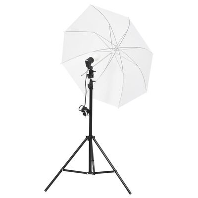 vidaXL Studyjny zestaw oświetleniowy ze statywami i parasolkami