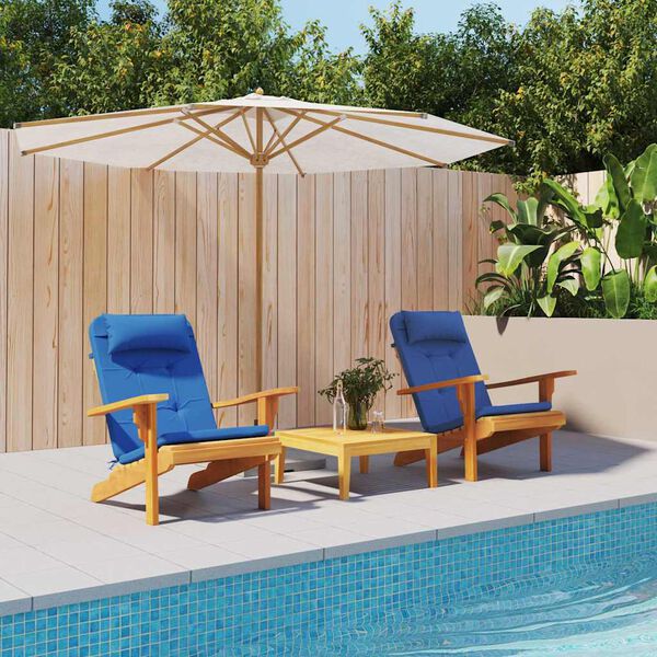 vidaXL Poduszka na krzesło z poduszką 2 pcs Niebieski 58 x 77 x 4.5 cm