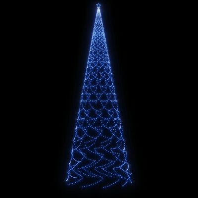 vidaXL Choinka z kołkiem gruntowym, 3000 niebieskich LED, 800 cm