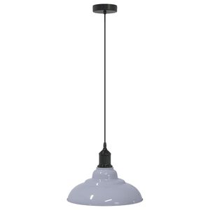 vidaXL Lampa wisząca z regulacją wysokości E27 połysk szary metal