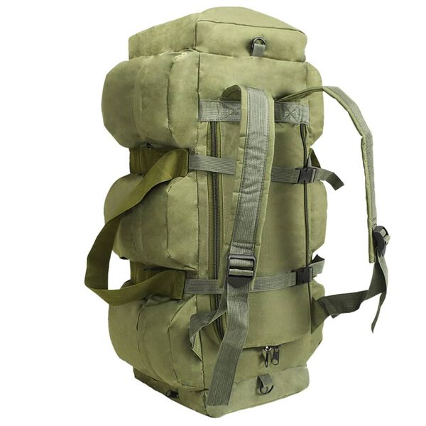 vidaXL Torba wojskowa 3-w-1, worek w stylu militarnym, 45 L, oliwkowa