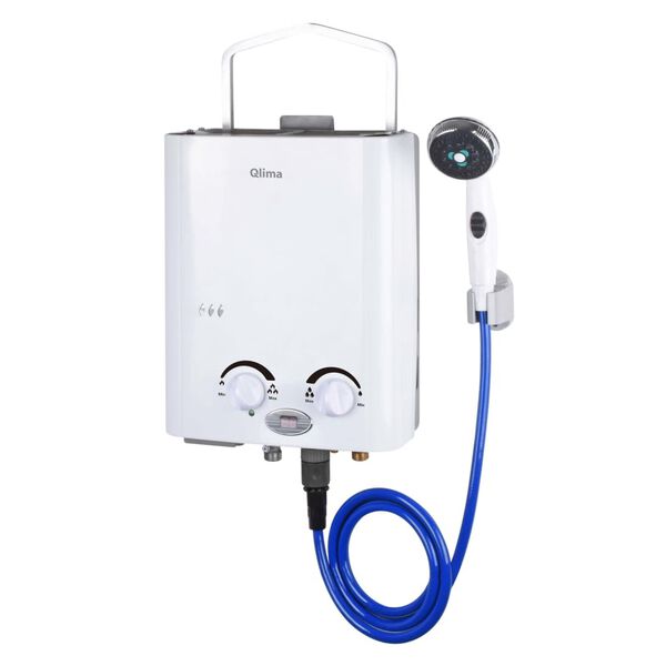 Qlima Przenośny, gazowy podgrzewacz wody, biały, PGWH 1010